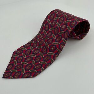 Christain Dior Monsieur Silk Red Paisley Neck Tie Length 57" Width 3 1/2"‎